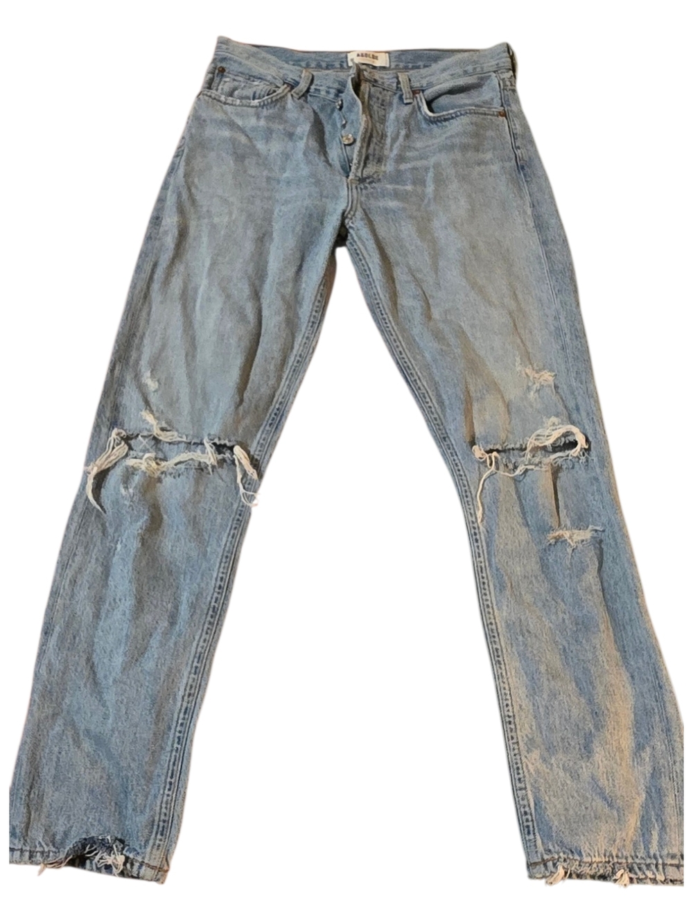 Agolde Jamie Distressed Straight Jeans